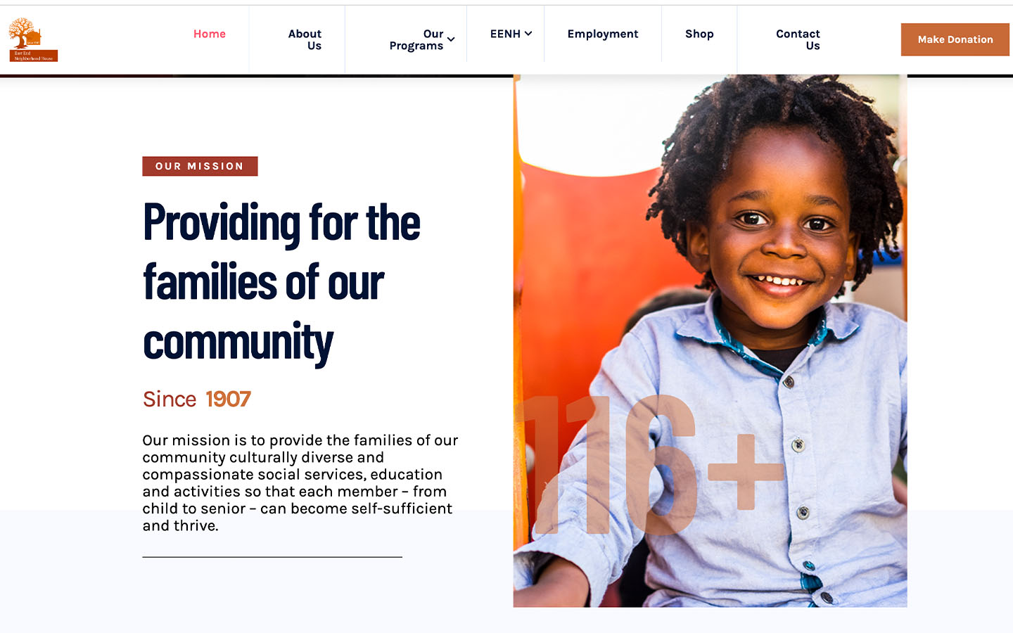 East End Neighborhood — Nonprofit Web Design