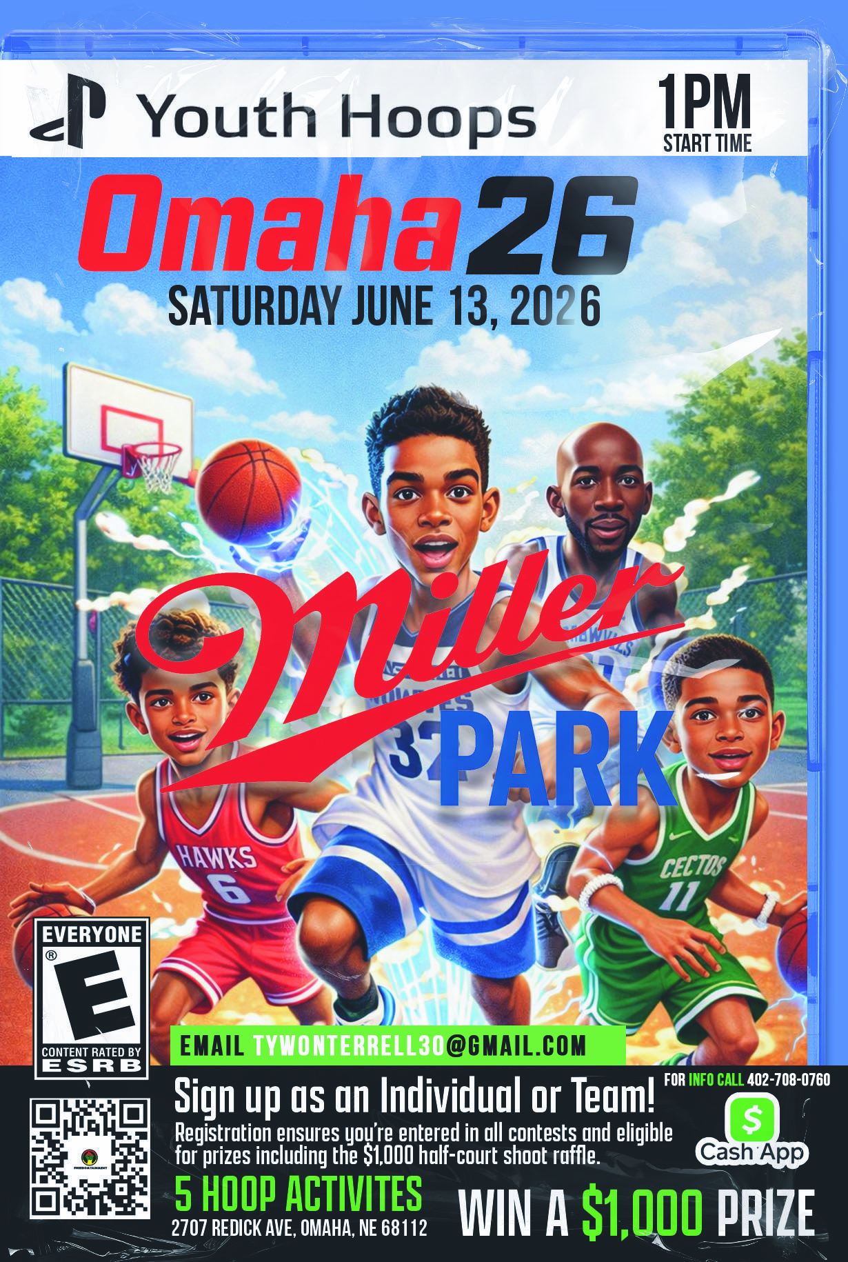 Omaha 26 Youth Hoops — Flyer Design