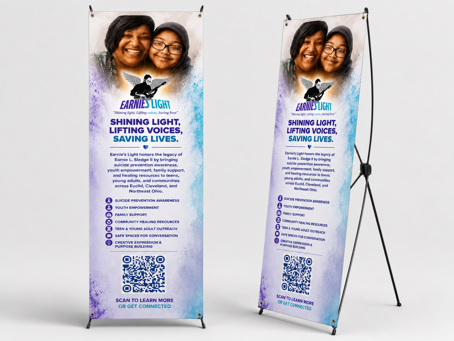 Earnie's Light X-Frame Banner — Print Design